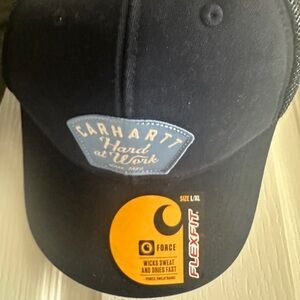 Carhartt Navy Flexfit Cap with Blue Patch